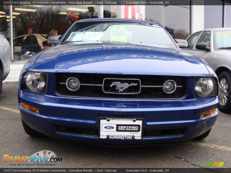 2007 Ford Mustang V6 Premium Convertible Vista Blue Metallic / Dark Charcoal Photo #2
