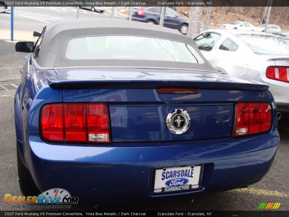 2007 Ford Mustang V6 Premium Convertible Vista Blue Metallic / Dark Charcoal Photo #5