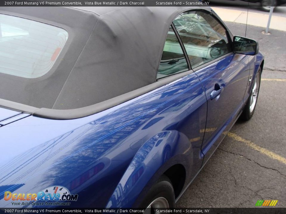 2007 Ford Mustang V6 Premium Convertible Vista Blue Metallic / Dark Charcoal Photo #6