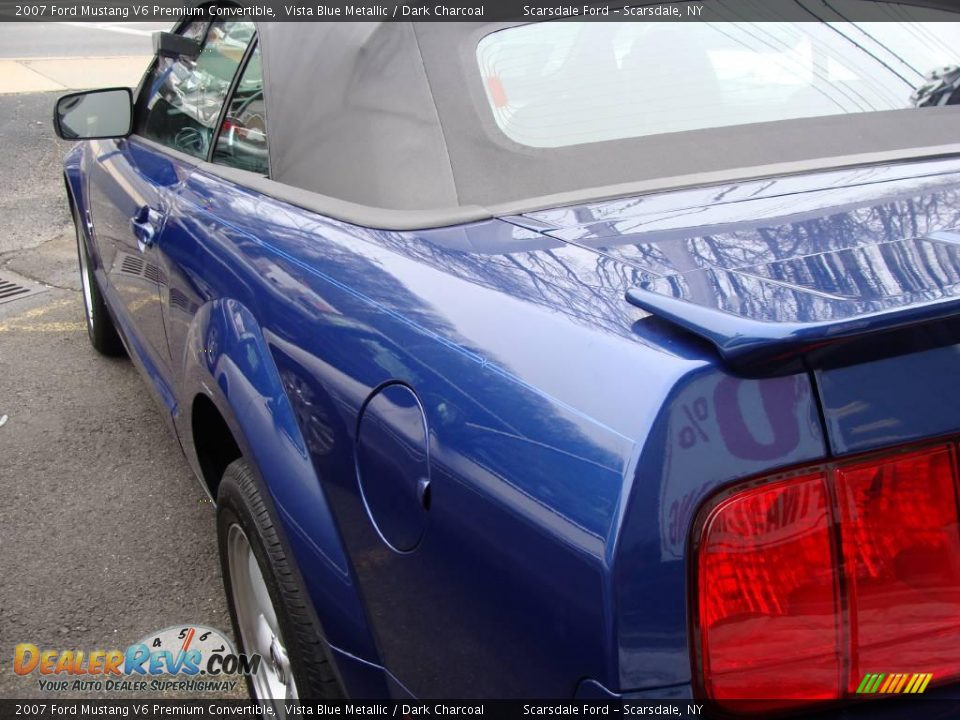 2007 Ford Mustang V6 Premium Convertible Vista Blue Metallic / Dark Charcoal Photo #9