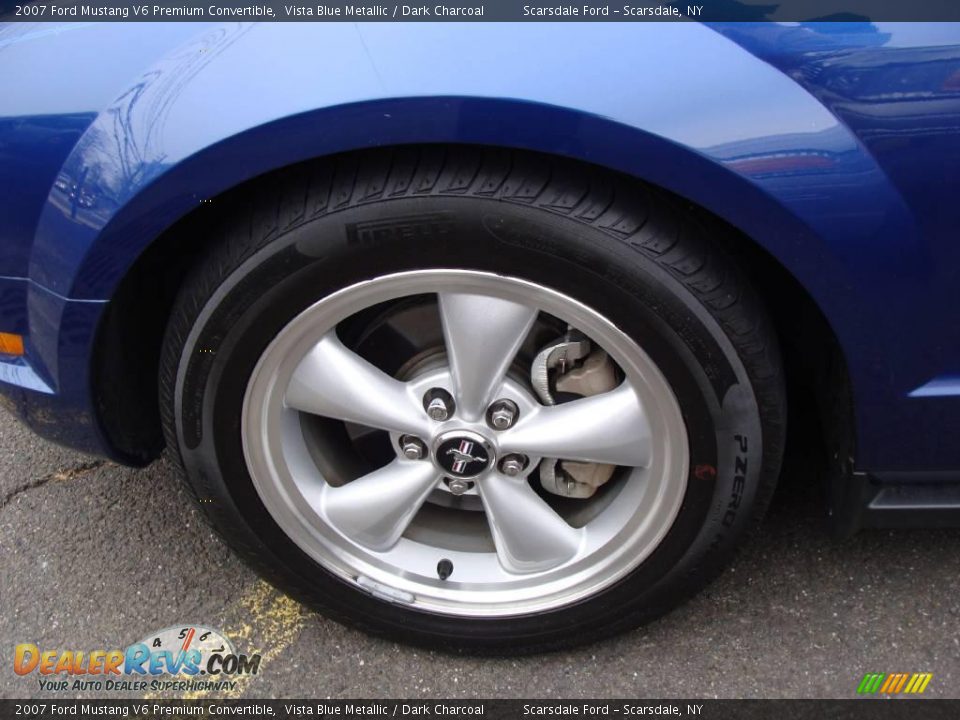 2007 Ford Mustang V6 Premium Convertible Vista Blue Metallic / Dark Charcoal Photo #10