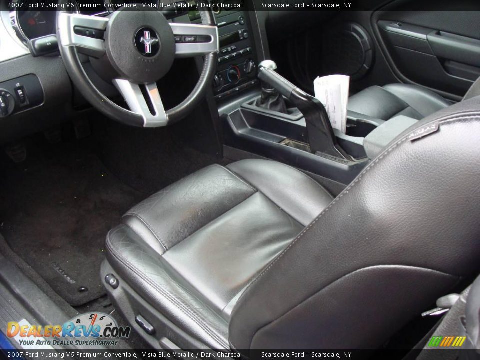 2007 Ford Mustang V6 Premium Convertible Vista Blue Metallic / Dark Charcoal Photo #13