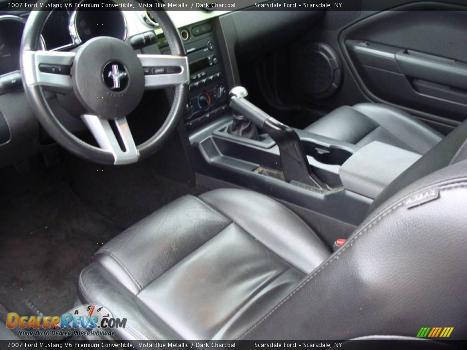 2007 Ford Mustang V6 Premium Convertible Vista Blue Metallic / Dark Charcoal Photo #15