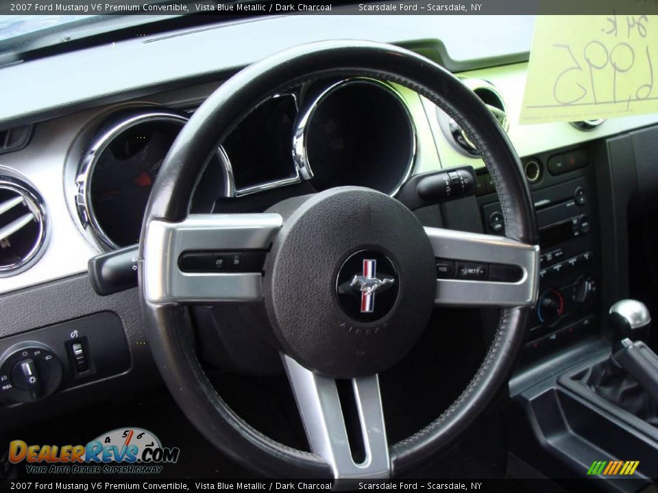 2007 Ford Mustang V6 Premium Convertible Vista Blue Metallic / Dark Charcoal Photo #21