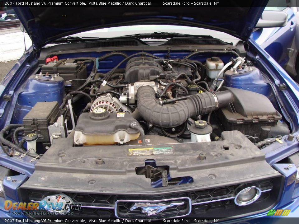 2007 Ford Mustang V6 Premium Convertible Vista Blue Metallic / Dark Charcoal Photo #28