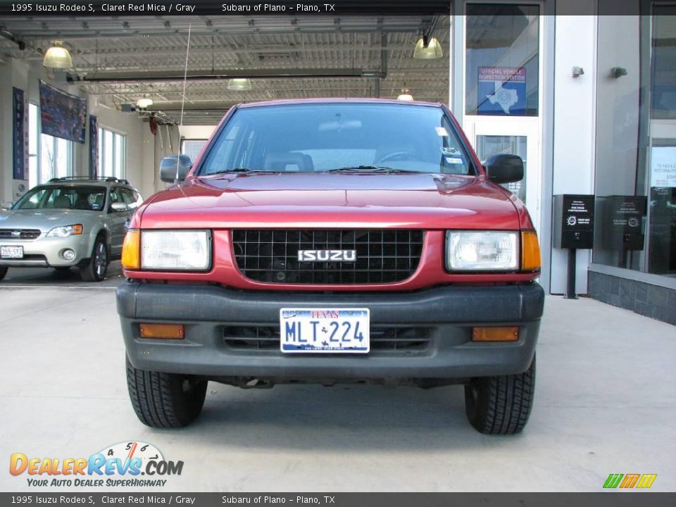 1995 Isuzu Rodeo S Claret Red Mica / Gray Photo #2