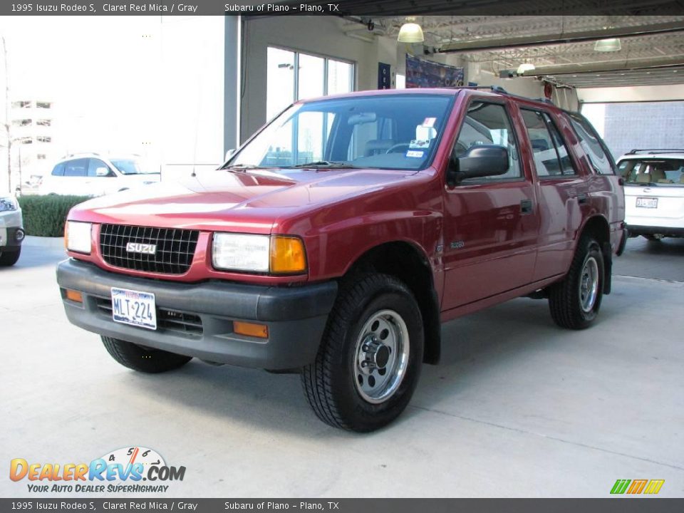 1995 Isuzu Rodeo S Claret Red Mica / Gray Photo #3