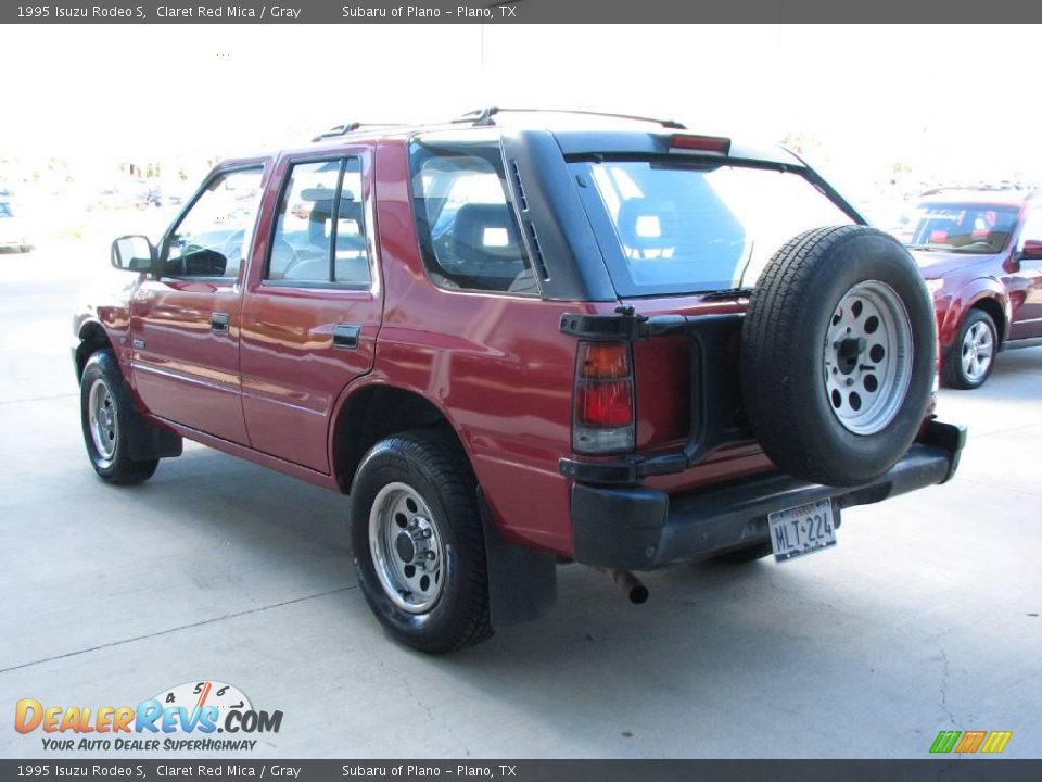 1995 Isuzu Rodeo S Claret Red Mica / Gray Photo #5