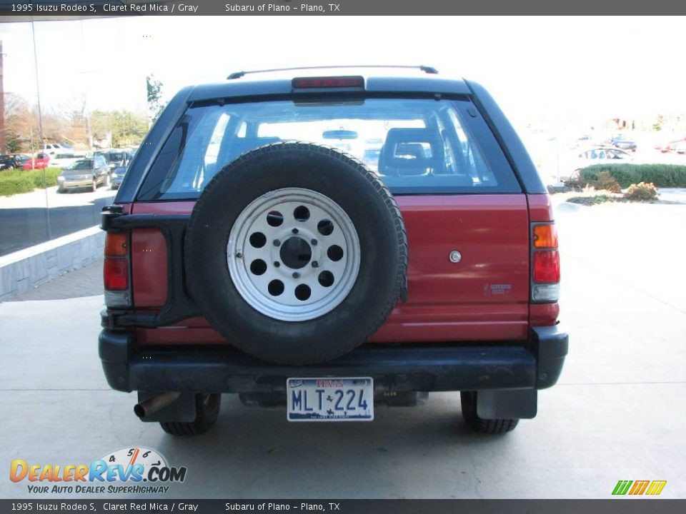 1995 Isuzu Rodeo S Claret Red Mica / Gray Photo #6
