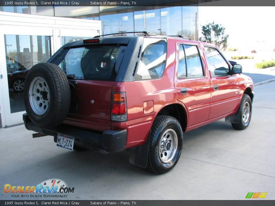 1995 Isuzu Rodeo S Claret Red Mica / Gray Photo #7