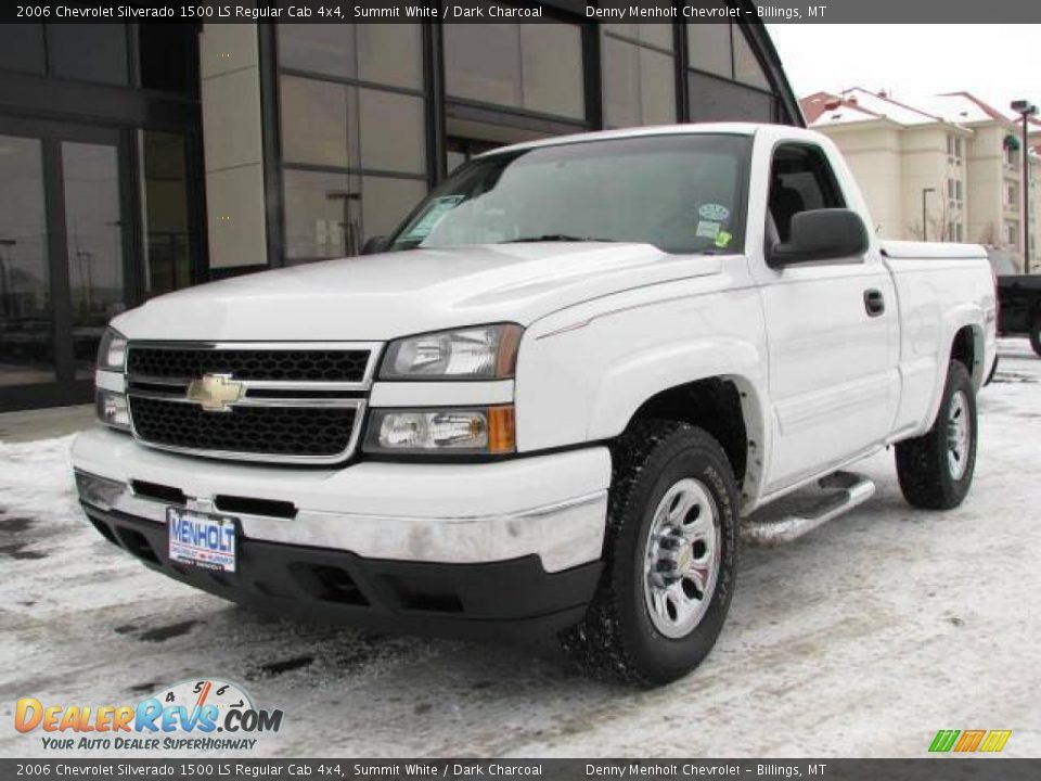 2006 Chevrolet Silverado 1500 LS Regular Cab 4x4 Summit White / Dark Charcoal Photo #2