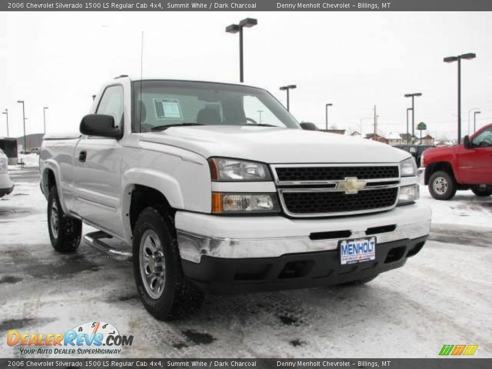 2006 Chevrolet Silverado 1500 LS Regular Cab 4x4 Summit White / Dark Charcoal Photo #4