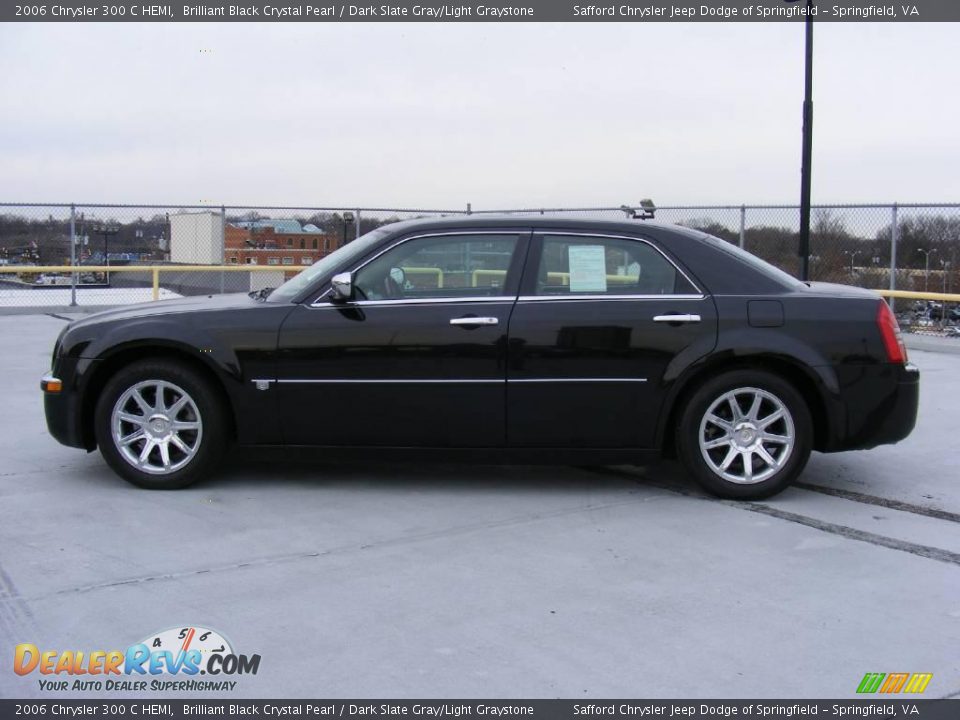 2006 Chrysler 300 C HEMI Brilliant Black Crystal Pearl / Dark Slate Gray/Light Graystone Photo #9