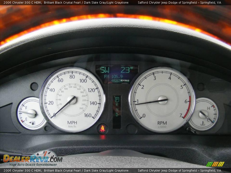 2006 Chrysler 300 C HEMI Brilliant Black Crystal Pearl / Dark Slate Gray/Light Graystone Photo #10
