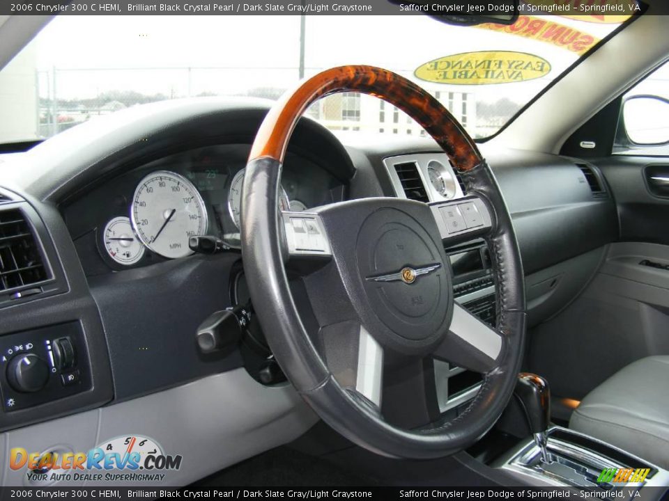 2006 Chrysler 300 C HEMI Brilliant Black Crystal Pearl / Dark Slate Gray/Light Graystone Photo #13