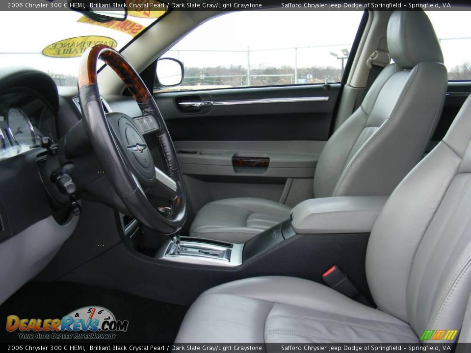 2006 Chrysler 300 C HEMI Brilliant Black Crystal Pearl / Dark Slate Gray/Light Graystone Photo #14