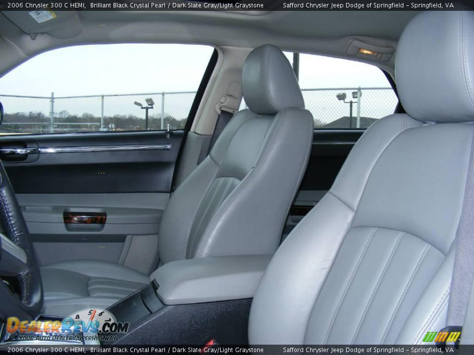 2006 Chrysler 300 C HEMI Brilliant Black Crystal Pearl / Dark Slate Gray/Light Graystone Photo #15
