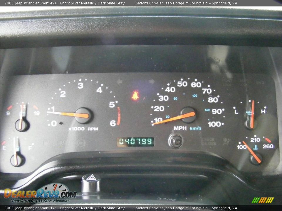 2003 Jeep Wrangler Sport 4x4 Bright Silver Metallic / Dark Slate Gray Photo #9