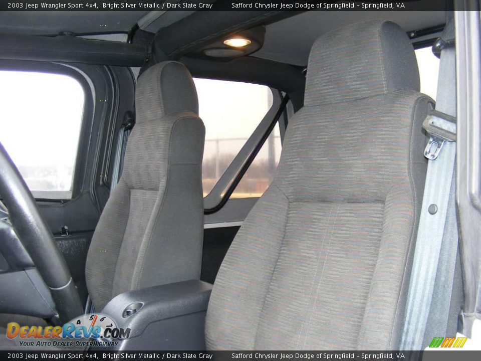 2003 Jeep Wrangler Sport 4x4 Bright Silver Metallic / Dark Slate Gray Photo #13