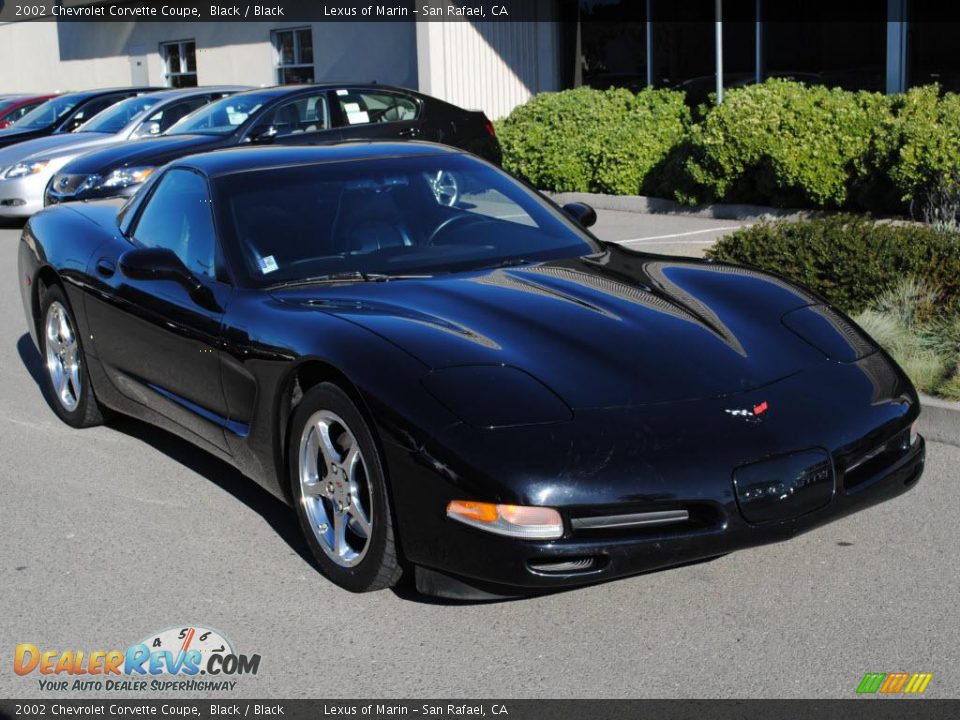 2002 Chevrolet Corvette Coupe Black / Black Photo #1