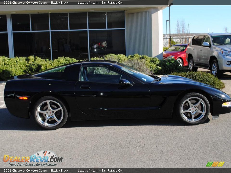2002 Chevrolet Corvette Coupe Black / Black Photo #2