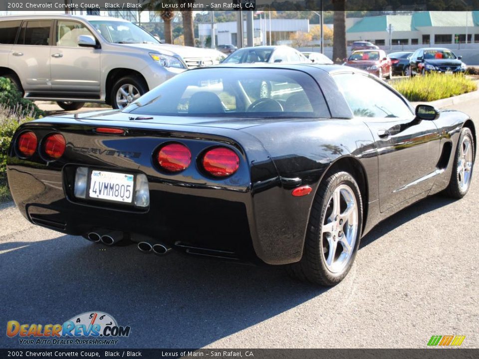 2002 Chevrolet Corvette Coupe Black / Black Photo #3