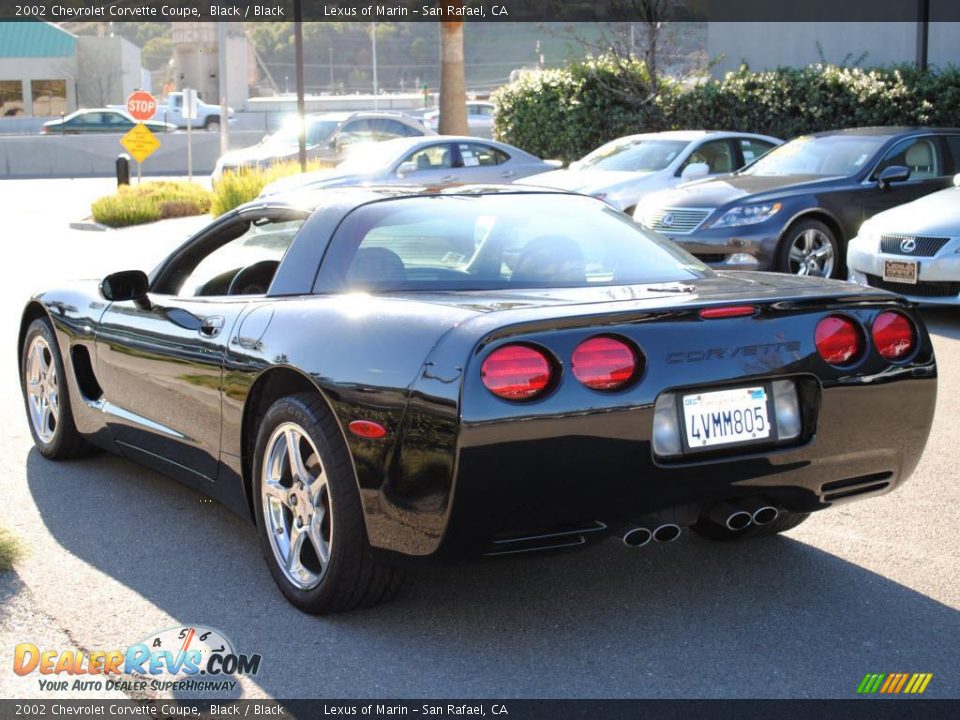 2002 Chevrolet Corvette Coupe Black / Black Photo #7