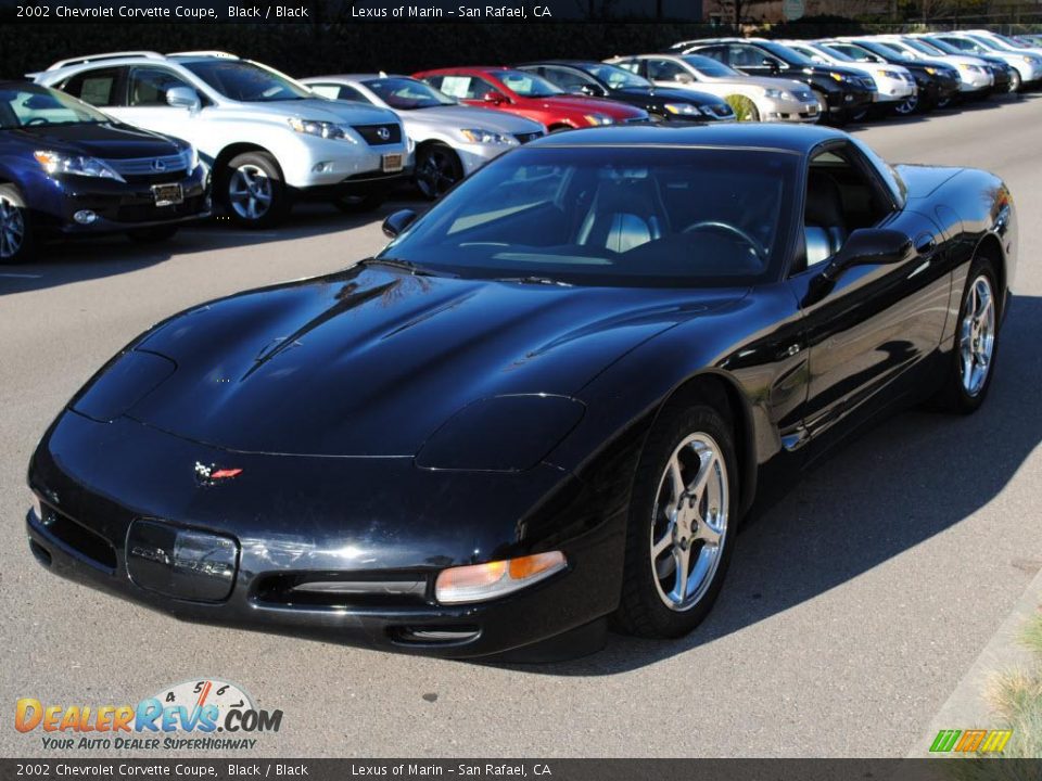2002 Chevrolet Corvette Coupe Black / Black Photo #9