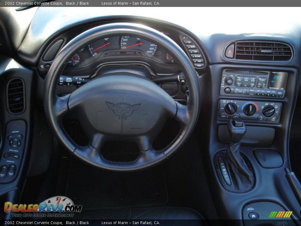 2002 Chevrolet Corvette Coupe Black / Black Photo #10