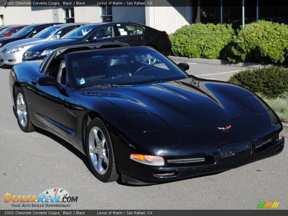 2002 Chevrolet Corvette Coupe Black / Black Photo #13