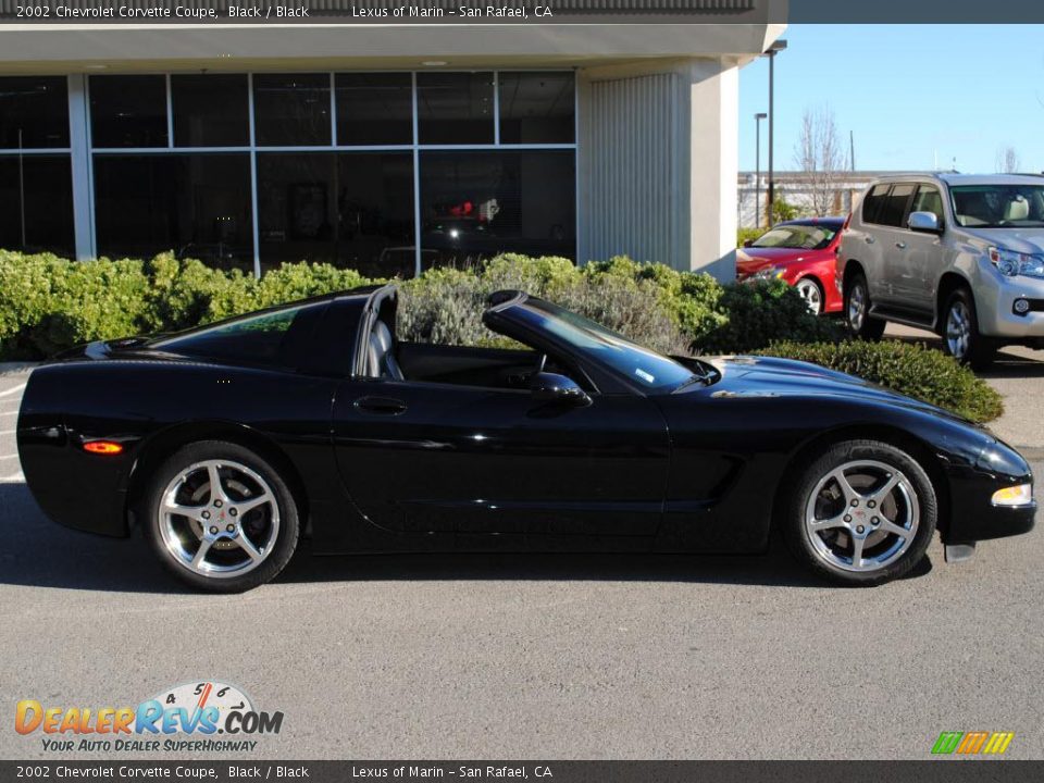 2002 Chevrolet Corvette Coupe Black / Black Photo #14