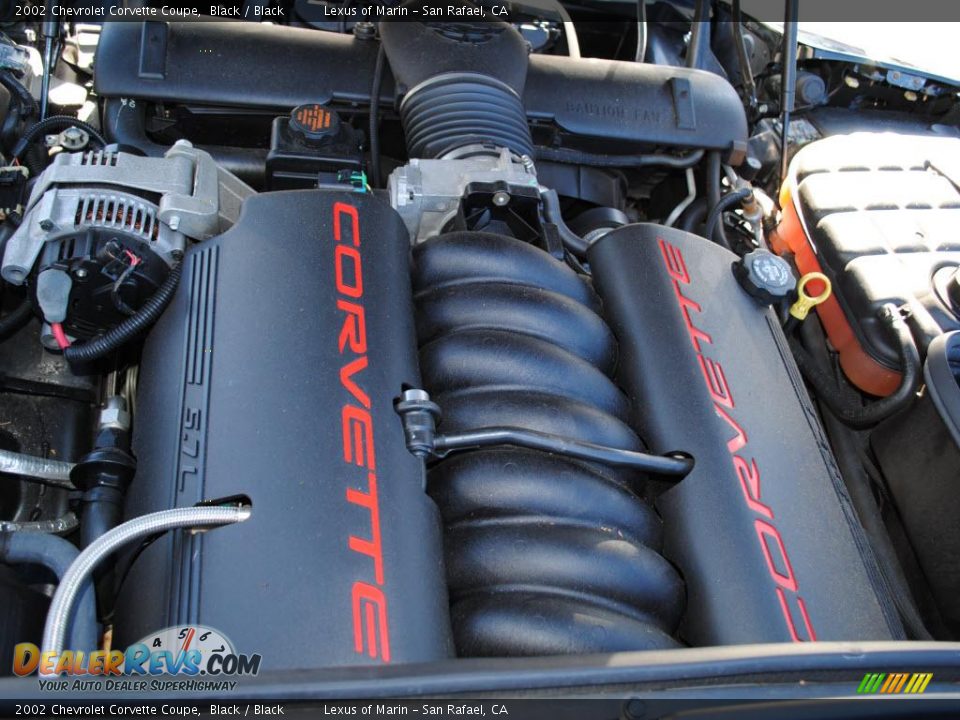 2002 Chevrolet Corvette Coupe Black / Black Photo #18