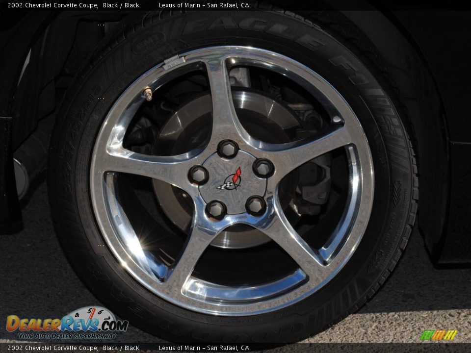 2002 Chevrolet Corvette Coupe Black / Black Photo #20