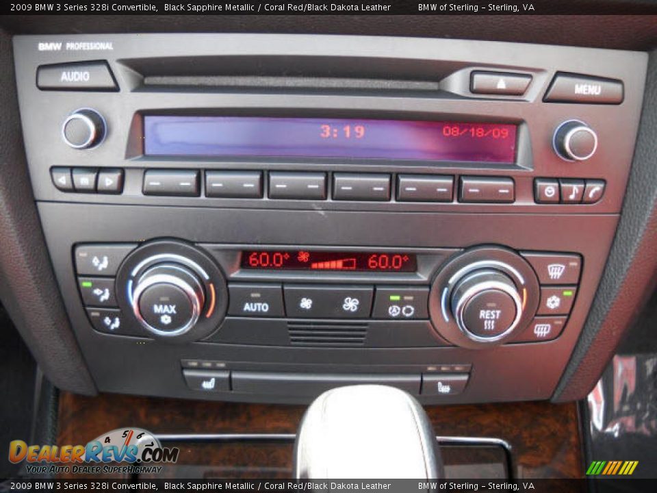 2009 BMW 3 Series 328i Convertible Black Sapphire Metallic / Coral Red/Black Dakota Leather Photo #11