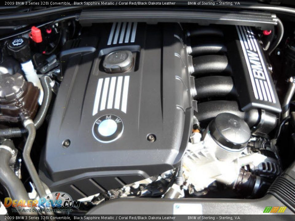 2009 BMW 3 Series 328i Convertible Black Sapphire Metallic / Coral Red/Black Dakota Leather Photo #13