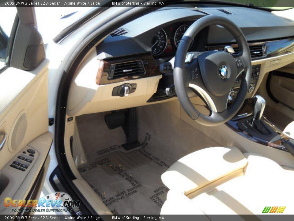 2009 BMW 3 Series 328i Sedan Alpine White / Beige Photo #9