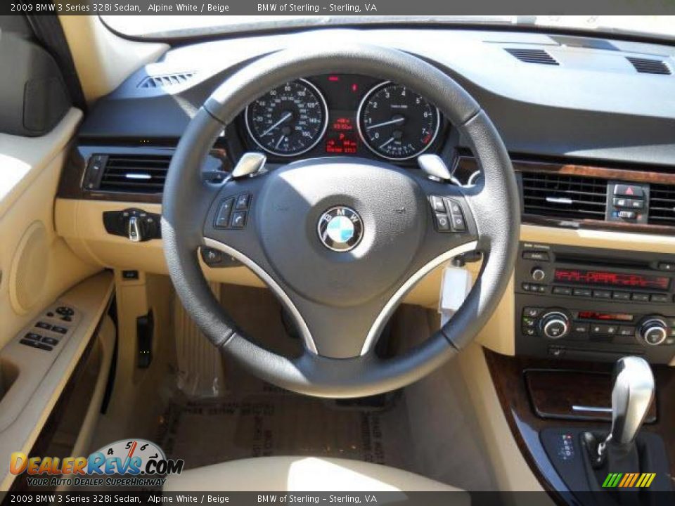 2009 BMW 3 Series 328i Sedan Alpine White / Beige Photo #10