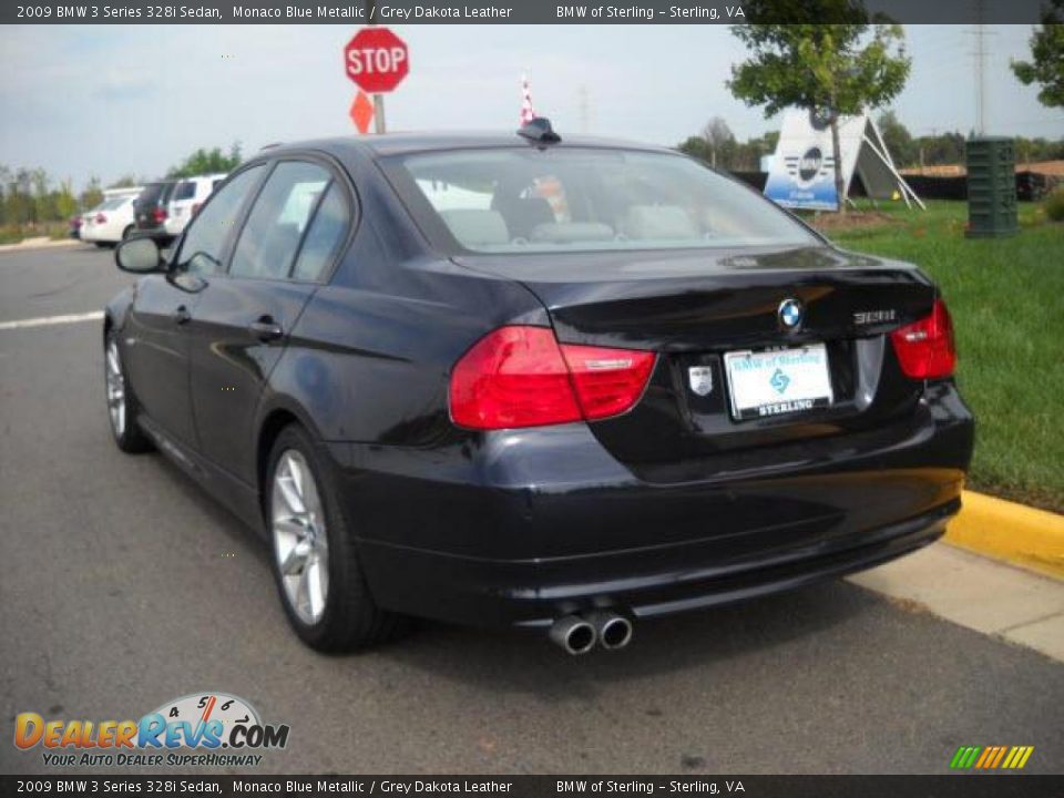 2009 BMW 3 Series 328i Sedan Monaco Blue Metallic / Grey Dakota Leather Photo #3