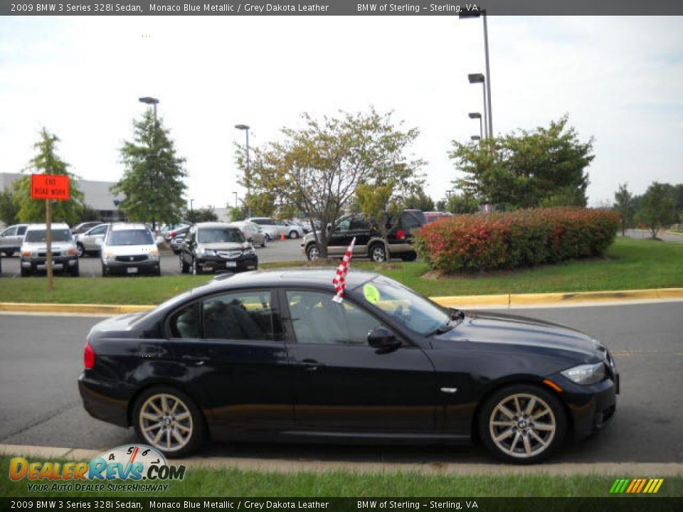 2009 BMW 3 Series 328i Sedan Monaco Blue Metallic / Grey Dakota Leather Photo #6