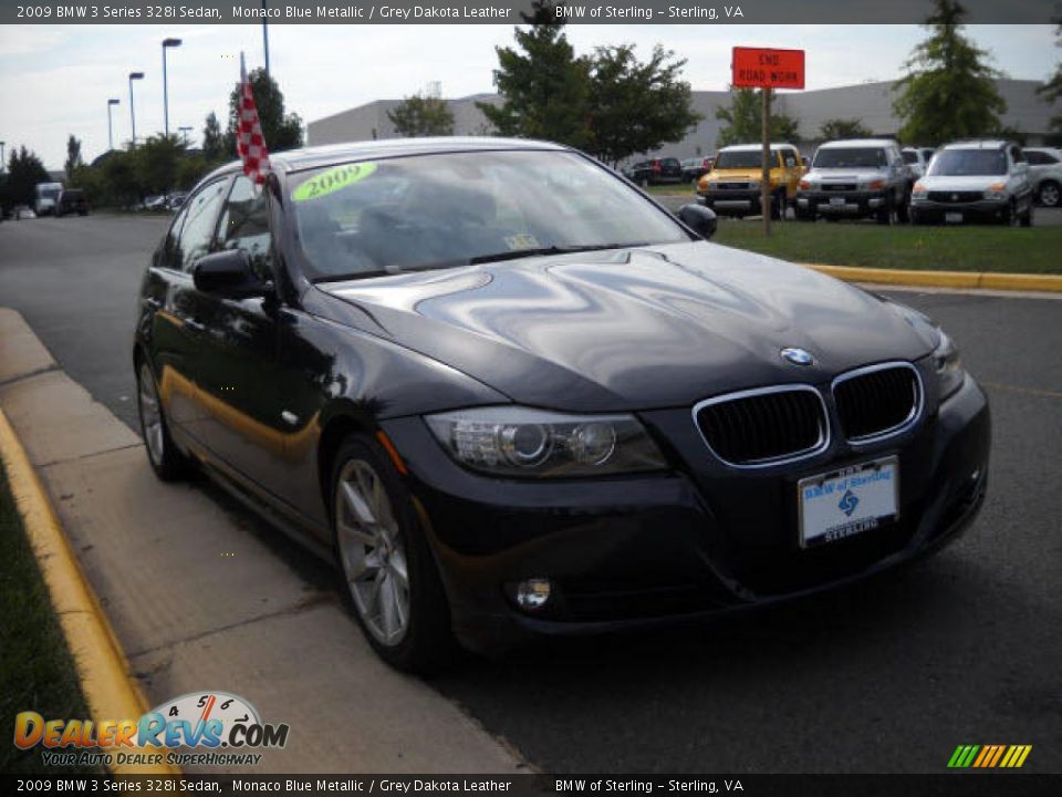 2009 BMW 3 Series 328i Sedan Monaco Blue Metallic / Grey Dakota Leather Photo #7