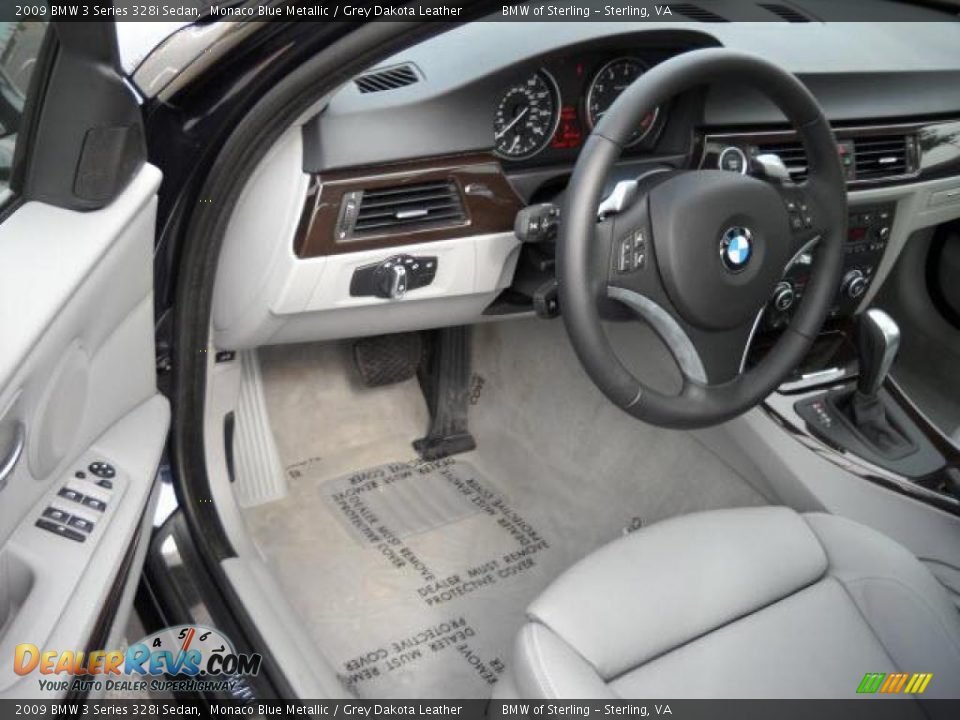 2009 BMW 3 Series 328i Sedan Monaco Blue Metallic / Grey Dakota Leather Photo #9