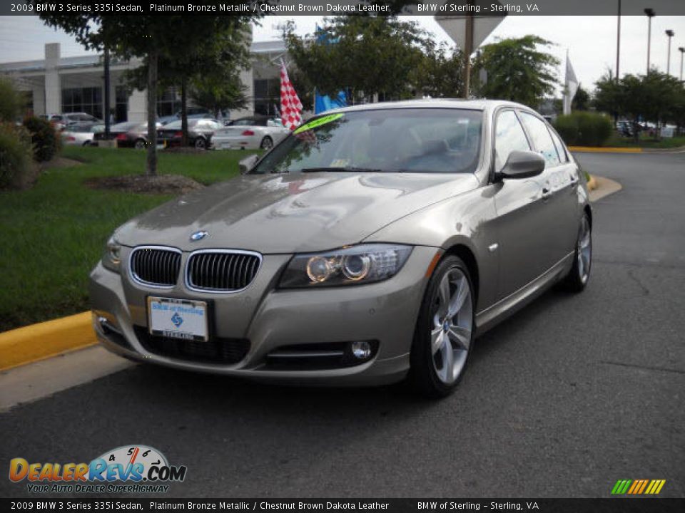 2009 BMW 3 Series 335i Sedan Platinum Bronze Metallic / Chestnut Brown Dakota Leather Photo #1