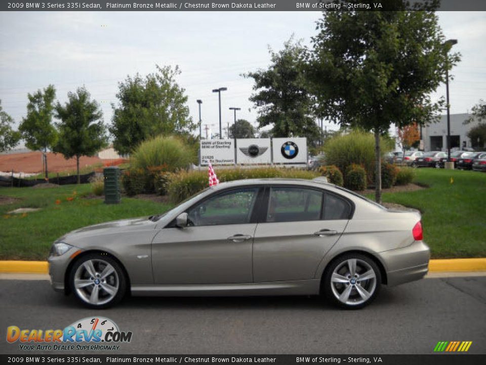 2009 BMW 3 Series 335i Sedan Platinum Bronze Metallic / Chestnut Brown Dakota Leather Photo #2