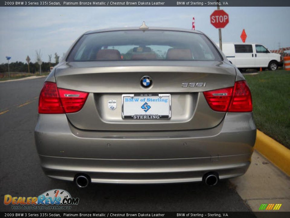 2009 BMW 3 Series 335i Sedan Platinum Bronze Metallic / Chestnut Brown Dakota Leather Photo #4