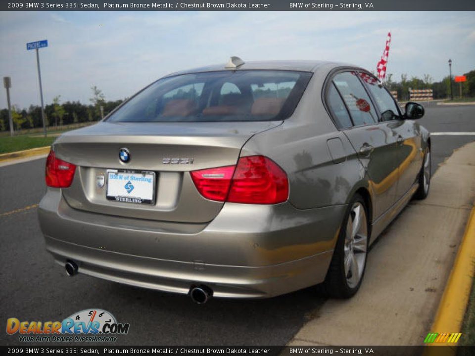 2009 BMW 3 Series 335i Sedan Platinum Bronze Metallic / Chestnut Brown Dakota Leather Photo #5