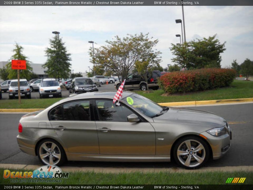 2009 BMW 3 Series 335i Sedan Platinum Bronze Metallic / Chestnut Brown Dakota Leather Photo #6