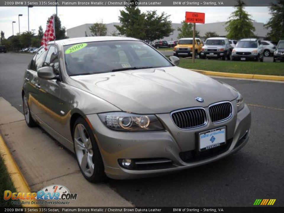 2009 BMW 3 Series 335i Sedan Platinum Bronze Metallic / Chestnut Brown Dakota Leather Photo #7