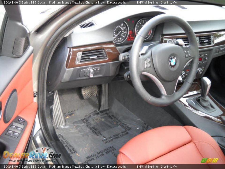 2009 BMW 3 Series 335i Sedan Platinum Bronze Metallic / Chestnut Brown Dakota Leather Photo #9