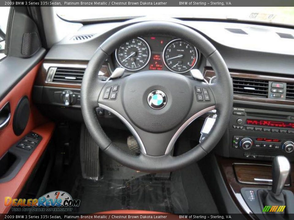 2009 BMW 3 Series 335i Sedan Platinum Bronze Metallic / Chestnut Brown Dakota Leather Photo #10