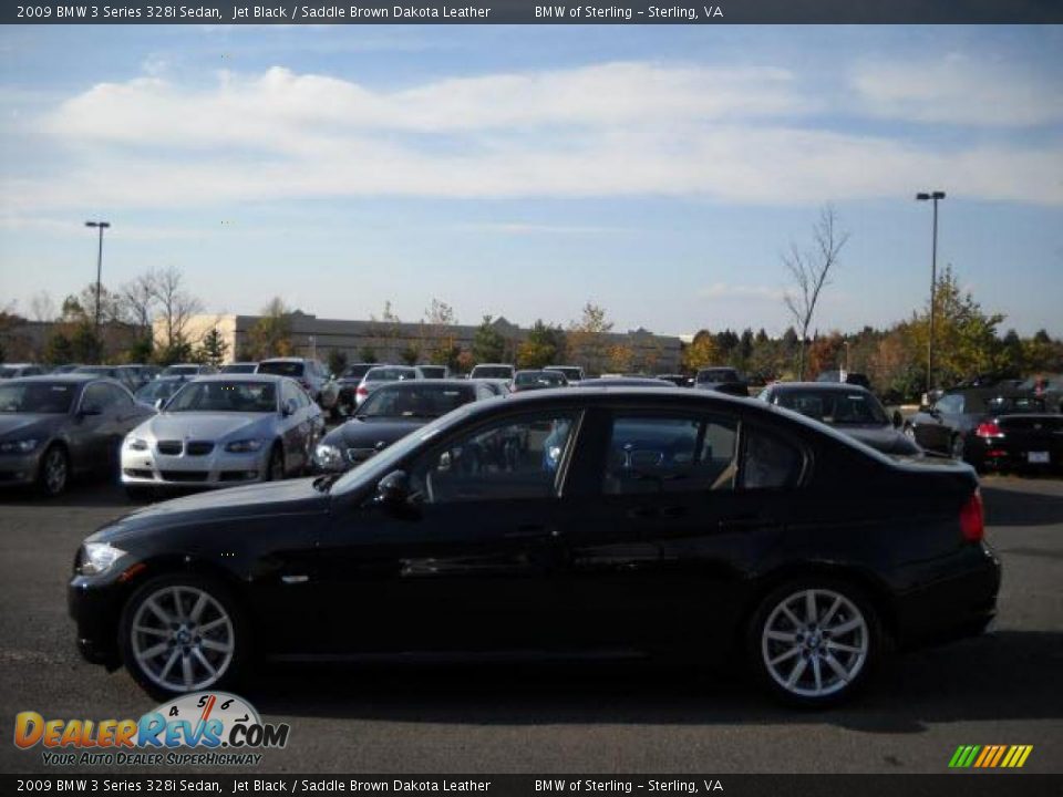 2009 BMW 3 Series 328i Sedan Jet Black / Saddle Brown Dakota Leather Photo #2